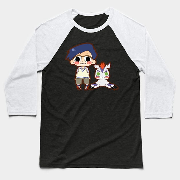 joe & gomamon Baseball T-Shirt by Potaaties